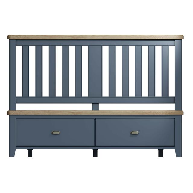 Sardinia 6' Bed Frame with Wooden Headboard and Drawer Footboard