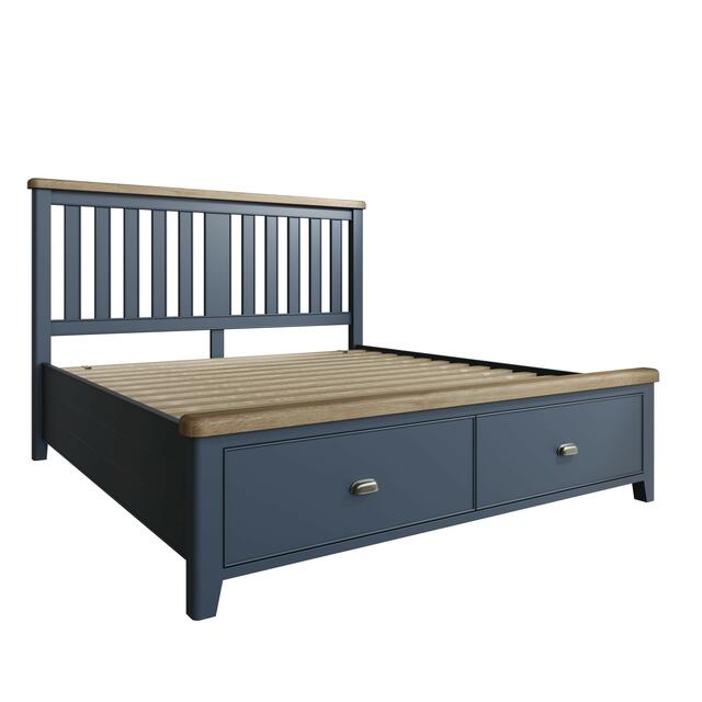 Sardinia 6' Bed Frame with Wooden Headboard and Drawer Footboard