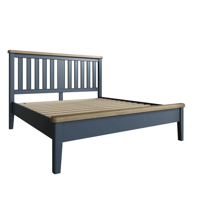 Sardinia 6' Bed Frame with Wooden Headboard and Low Footboard