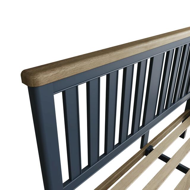 Sardinia 6' Bed Frame with Wooden Headboard and Low Footboard