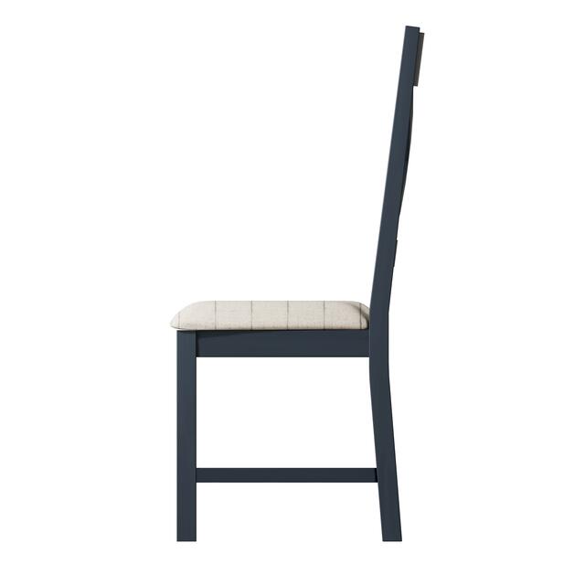 Sardinia Cross Back Dining Chair With Fabric Seat - Natural Check