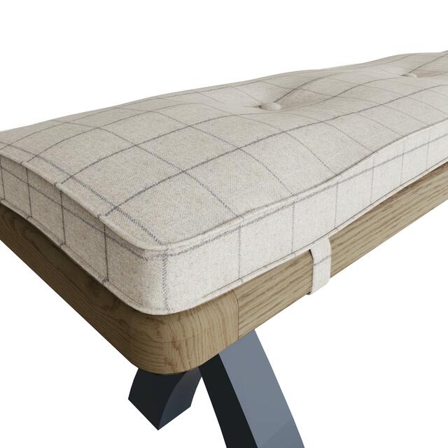 Sardinia Bench Cushion for 2.0m Bench Natural Check