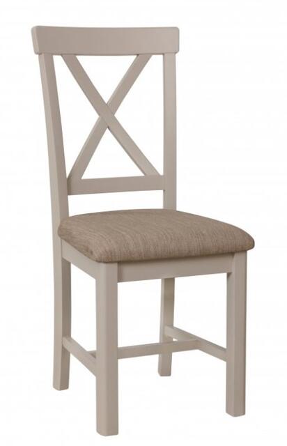 Palermo Cross Back Dining Chair With Fabric Seat Palermo Cross Back Dining Chair With Fabric Seat