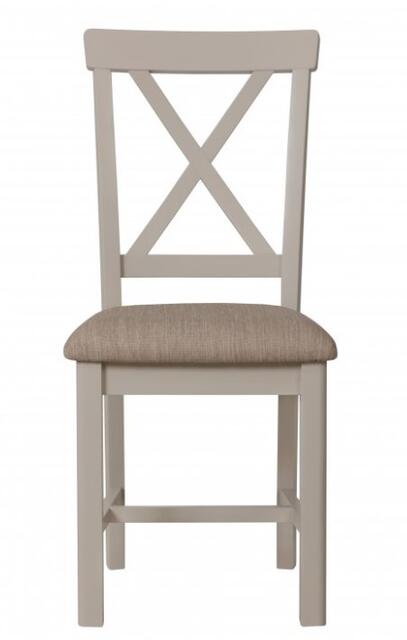 Palermo Cross Back Dining Chair With Fabric Seat Palermo Cross Back Dining Chair With Fabric Seat