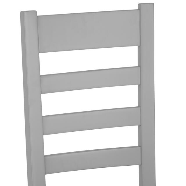 Venice Grey Ladder Back Chair with Wooden Seat