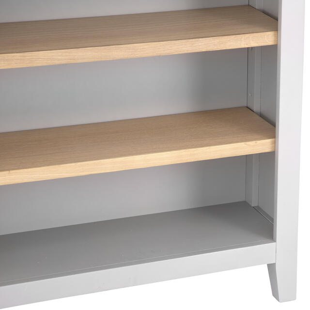 Venice Grey Small Wide Bookcase