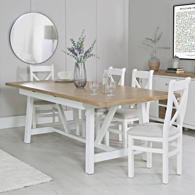 Venice White 1.8m Butterfly Table
