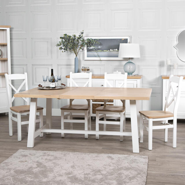 Venice White 1.8m Butterfly Table