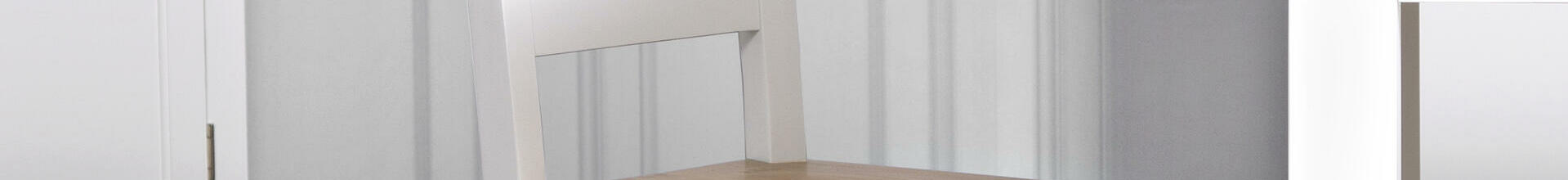 Venice White Ladder Back Chair with Wooden Seat