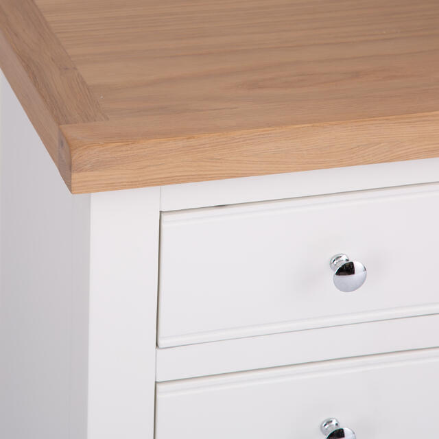 Venice White Large Bedside Cabinet