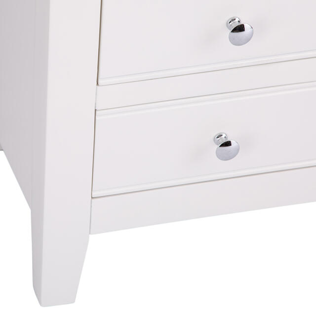 Venice White Large Bedside Cabinet