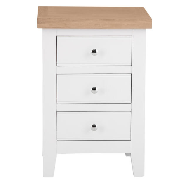 Venice White Large Bedside Cabinet