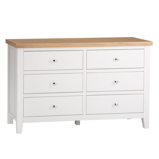 Venice White 6 Drawer Chest