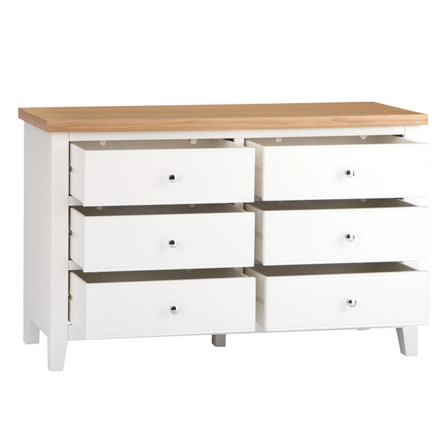 Venice White 6 Drawer Chest