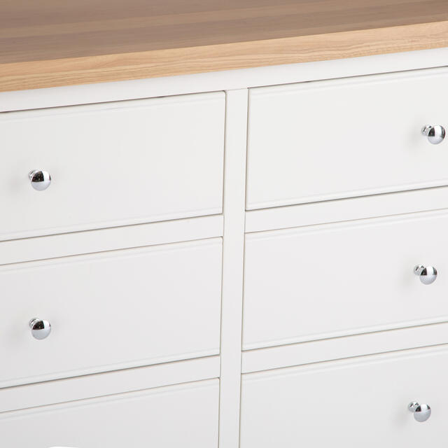 Venice White 6 Drawer Chest