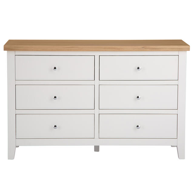 Venice White 6 Drawer Chest