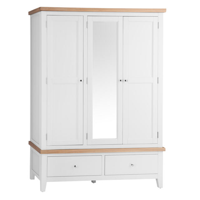 Venice White 3 Door Wardrobe