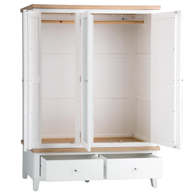 Venice White 3 Door Wardrobe