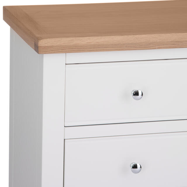 Venice White 2 over 3 Chest of Drawers