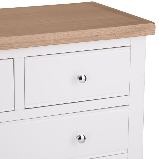 Venice White 2 over 3 Chest of Drawers