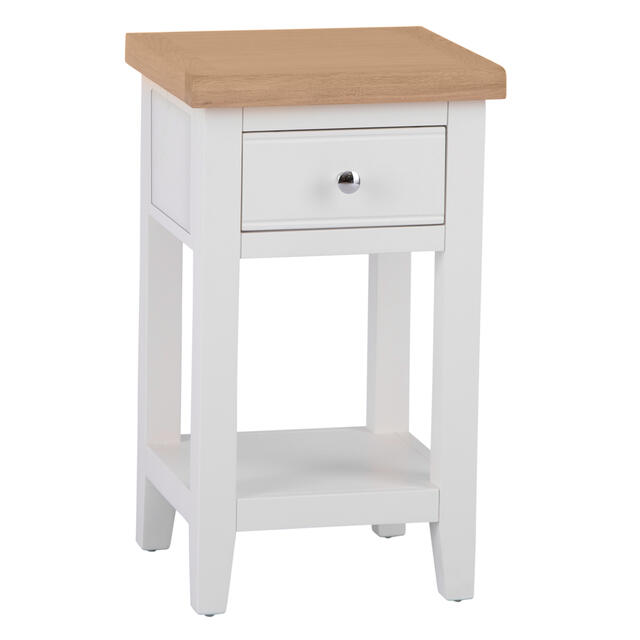 Venice White Lamp Table