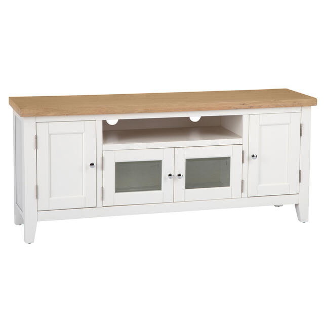 Venice White Large TV Unit