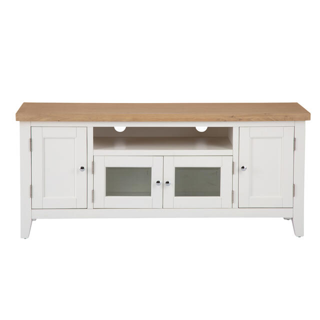 Venice White Large TV Unit