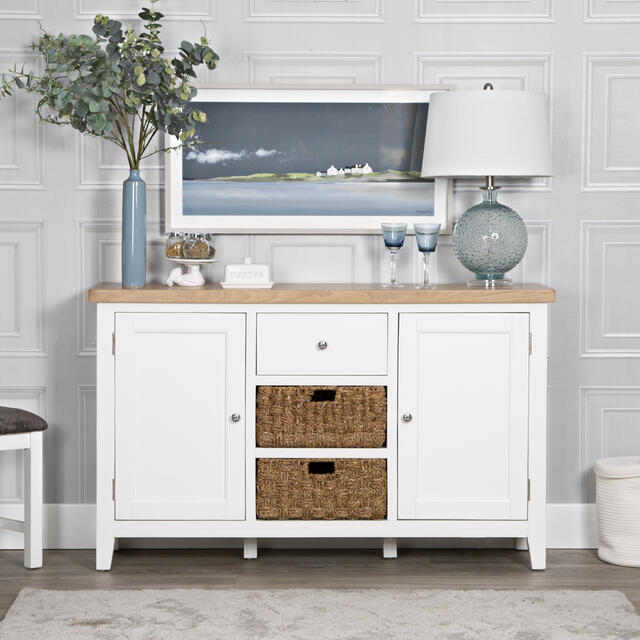 Venice White Large Sideboard