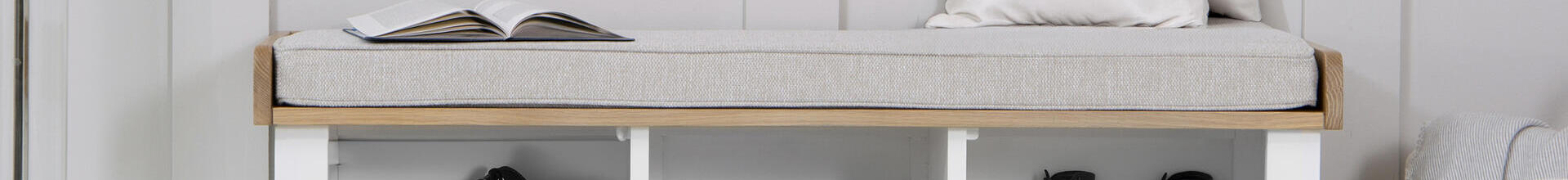 Venice White Hall Bench