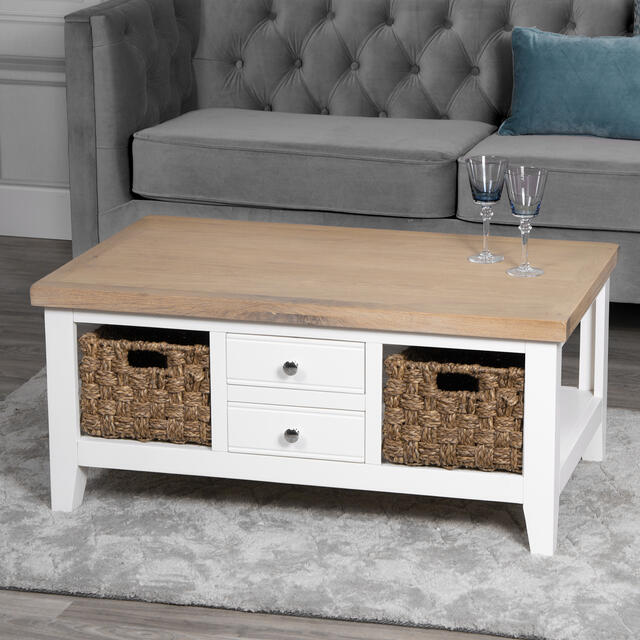 Venice White Coffee Table