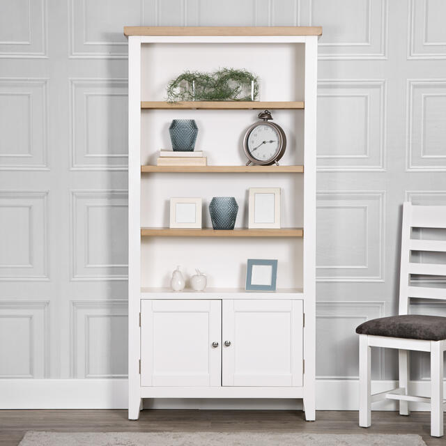 Venice White Large Bookcase