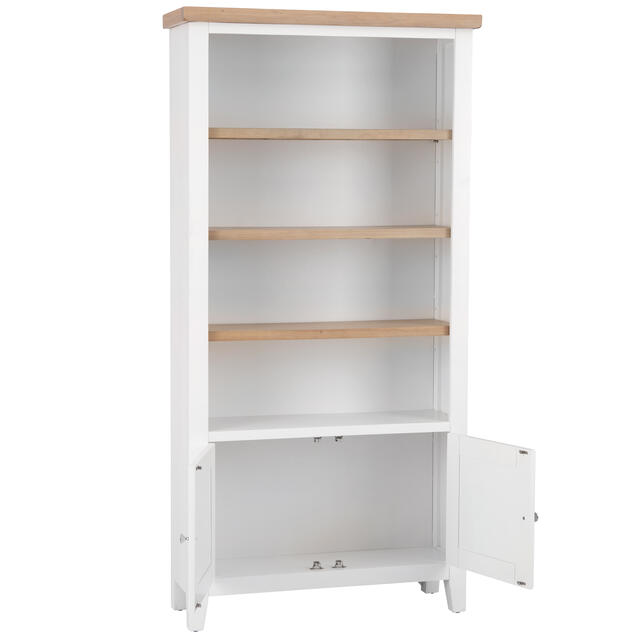 Venice White Large Bookcase