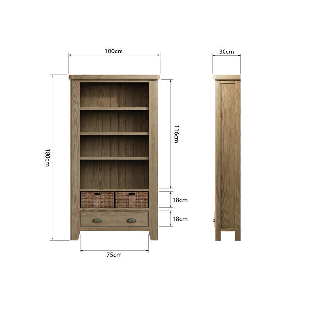 Sorrento Large Bookcase
