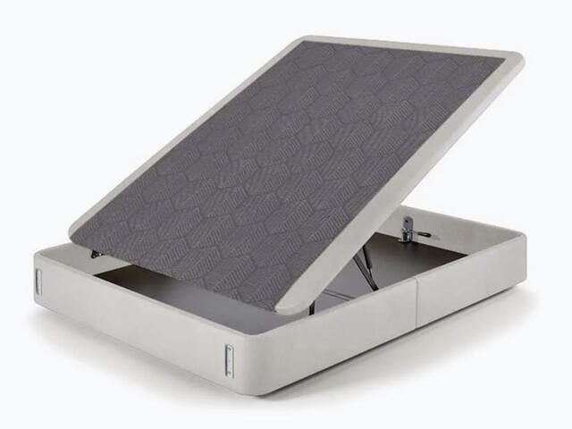 Khama Yulan Ottomon Storage Bed base 190 x 135cm Light Grey Khama Yulan Ottomon Storage Bed base 190 x 135cm Light Grey