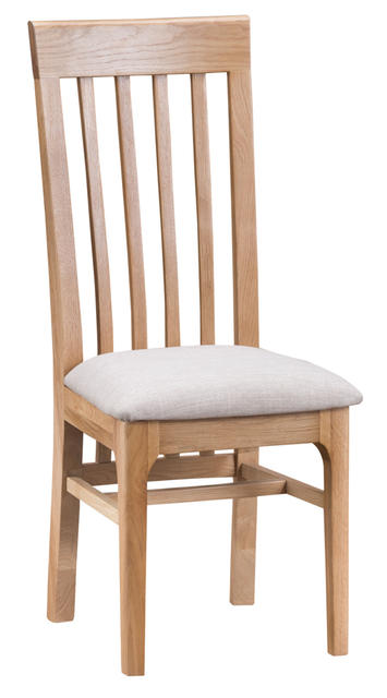 Amalfi Slat Back Chair with Fabric Seat