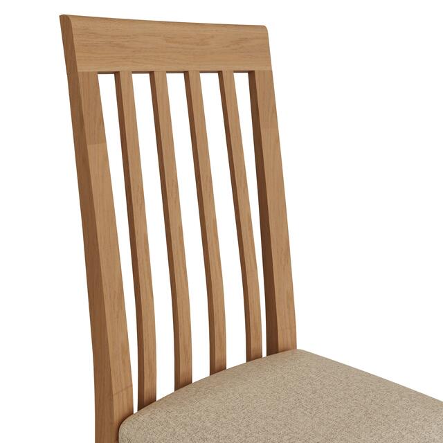 Amalfi Slat Back Chair with Fabric Seat Amalfi Slat Back Chair with Fabric Seat