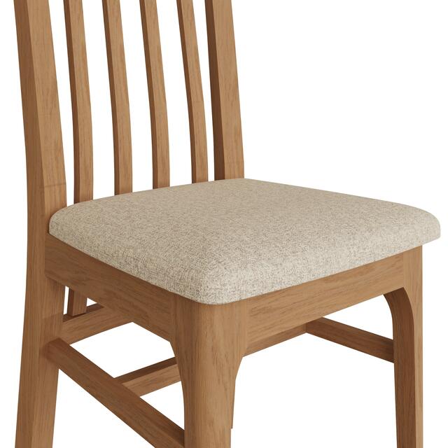 Amalfi Slat Back Chair with Fabric Seat Amalfi Slat Back Chair with Fabric Seat