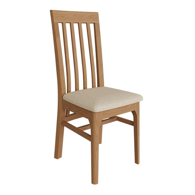 Amalfi Slat Back Chair with Fabric Seat Amalfi Slat Back Chair with Fabric Seat