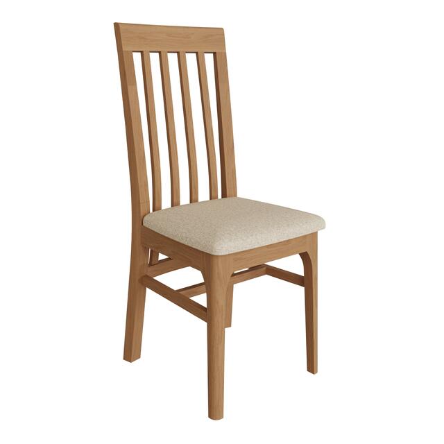 Amalfi Slat Back Chair with Fabric Seat