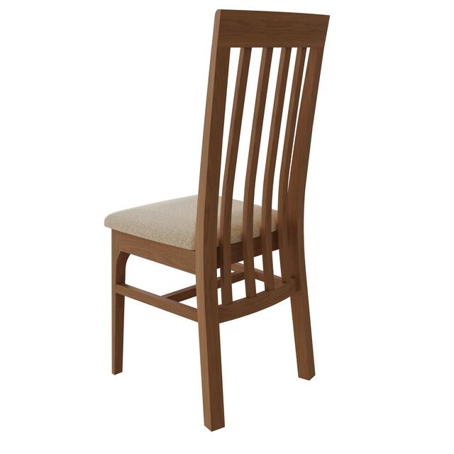 Amalfi Slat Back Chair with Fabric Seat